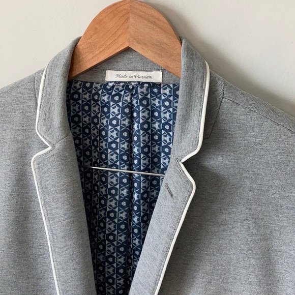 Sean John Collection Grey Knitted Lined Blazer L - Picture 2 of 7